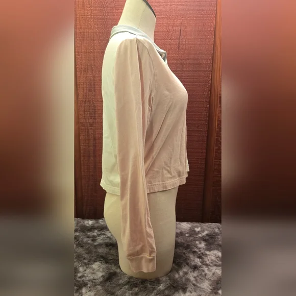 Vans Pink and Gray Cropped Polo Top - Picture 2 of 7